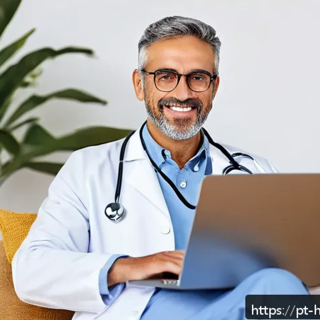 의료 시스템의 변화에 대한 대중의 인식 - A Brazilian telemedicine consultation scene showing a middle-aged patient in casual clothing sitting...